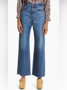 Veronica Beard Taylor High-Rise Wide-Leg Jeans